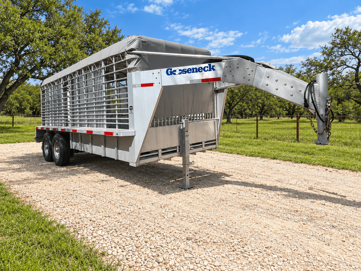 USED 2025 GOOSENECK Gooseneck Livestock 78"x20' ALUMINUM - 0714 - J4 Trailer