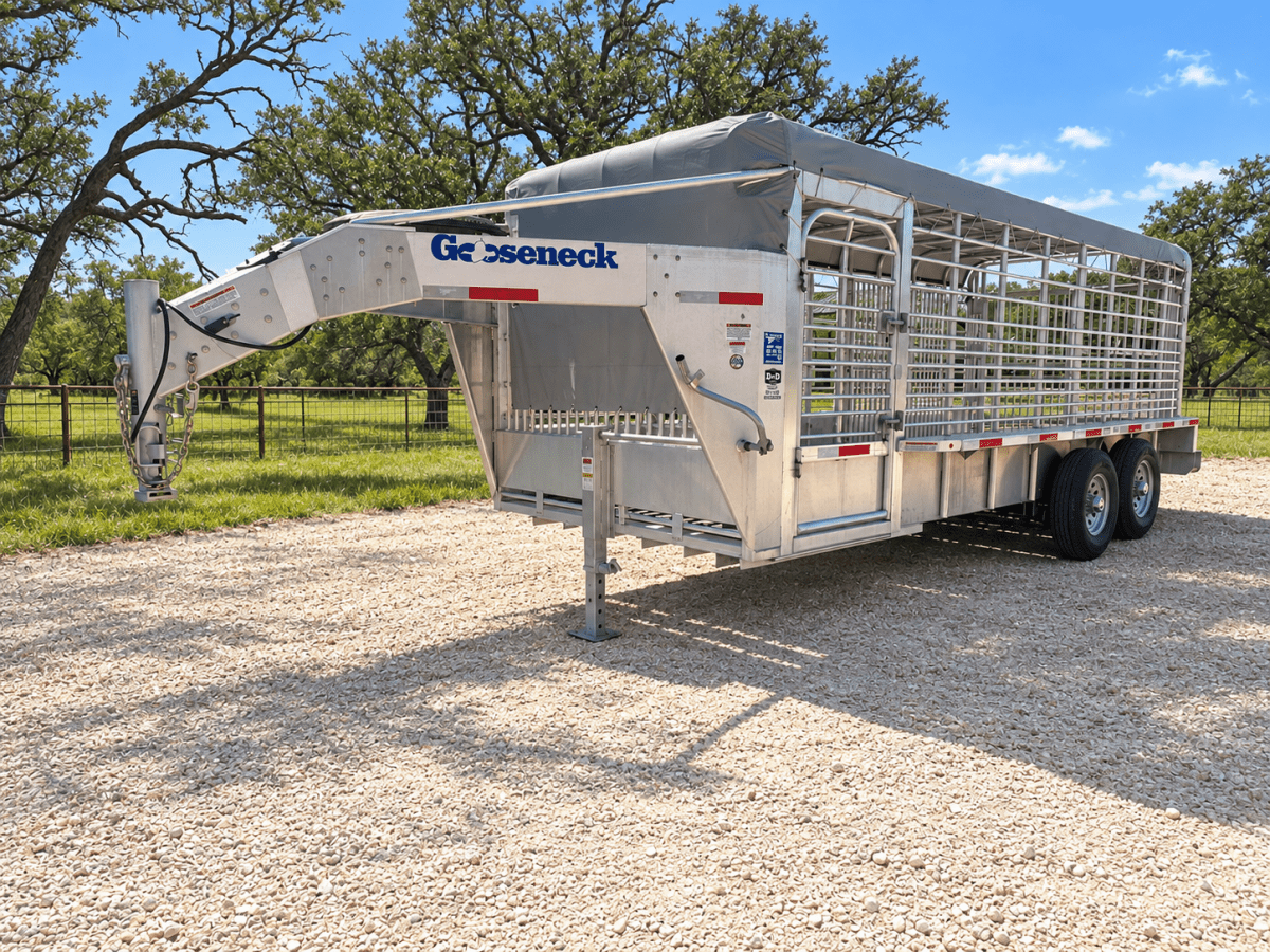 USED 2025 GOOSENECK Gooseneck Livestock 78"x20' ALUMINUM - 0714 - J4 Trailer