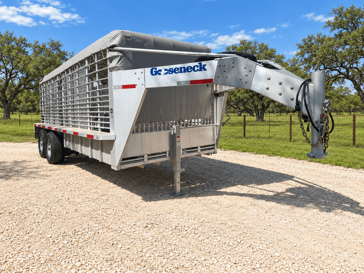 USED 2025 GOOSENECK Gooseneck Livestock 78"x20' ALUMINUM - 0714 - J4 Trailer