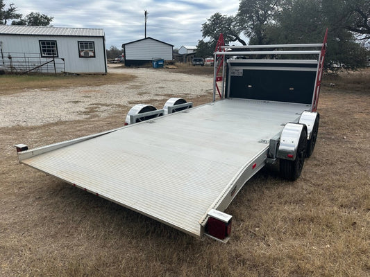 Used 77"x16.5' Futura Hydraulic Carhauler 7K - 1037 - J4 Trailer