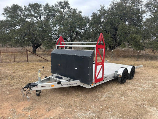 Used 77"x16.5' Futura Hydraulic Carhauler 7K - 1037 - J4 Trailer