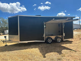 USED Alcom Nitro 8.5x20 Cargo Carhauler Tandem BLACK - 5618 - J4 Trailer