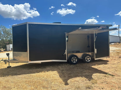 USED Alcom Nitro 8.5x20 Cargo Carhauler Tandem BLACK - 5618 - J4 Trailer