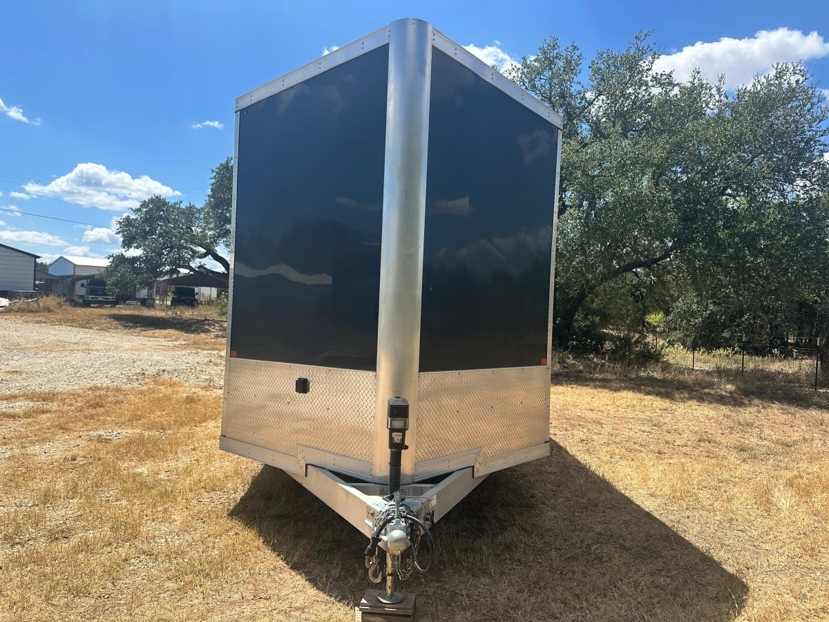 USED Alcom Nitro 8.5x20 Cargo Carhauler Tandem BLACK - 5618 - J4 Trailer