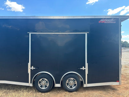 USED Alcom Nitro 8.5x20 Cargo Carhauler Tandem BLACK - 5618 - J4 Trailer