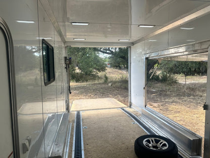 USED Alcom Nitro 8.5x20 Cargo Carhauler Tandem BLACK - 5618 - J4 Trailer