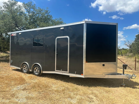 USED Alcom Nitro 8.5x20 Cargo Carhauler Tandem BLACK - 5618 - J4 Trailer
