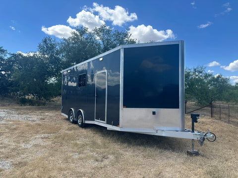 USED Alcom Nitro 8.5x20 Cargo Carhauler Tandem BLACK - 5618 - J4 Trailer