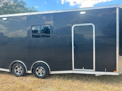USED Alcom Nitro 8.5x20 Cargo Carhauler Tandem BLACK - 5618 - J4 Trailer