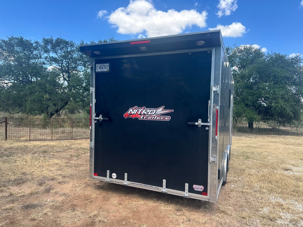 USED Alcom Nitro 8.5x20 Cargo Carhauler Tandem BLACK - 5618 - J4 Trailer