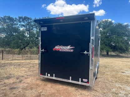 USED Alcom Nitro 8.5x20 Cargo Carhauler Tandem BLACK - 5618 - J4 Trailer