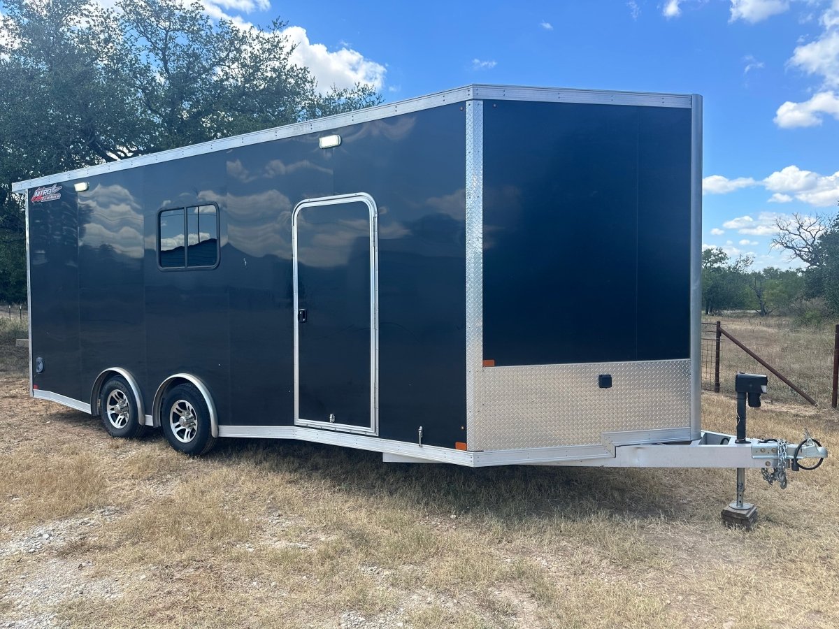 USED Alcom Nitro 8.5x20 Cargo Carhauler Tandem BLACK - 5618 - J4 Trailer