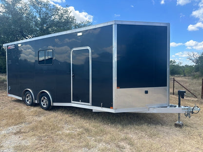 USED Alcom Nitro 8.5x20 Cargo Carhauler Tandem BLACK - 5618 - J4 Trailer