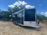 USED Alcom Nitro 8.5x20 Cargo Carhauler Tandem BLACK - 5618 - J4 Trailer