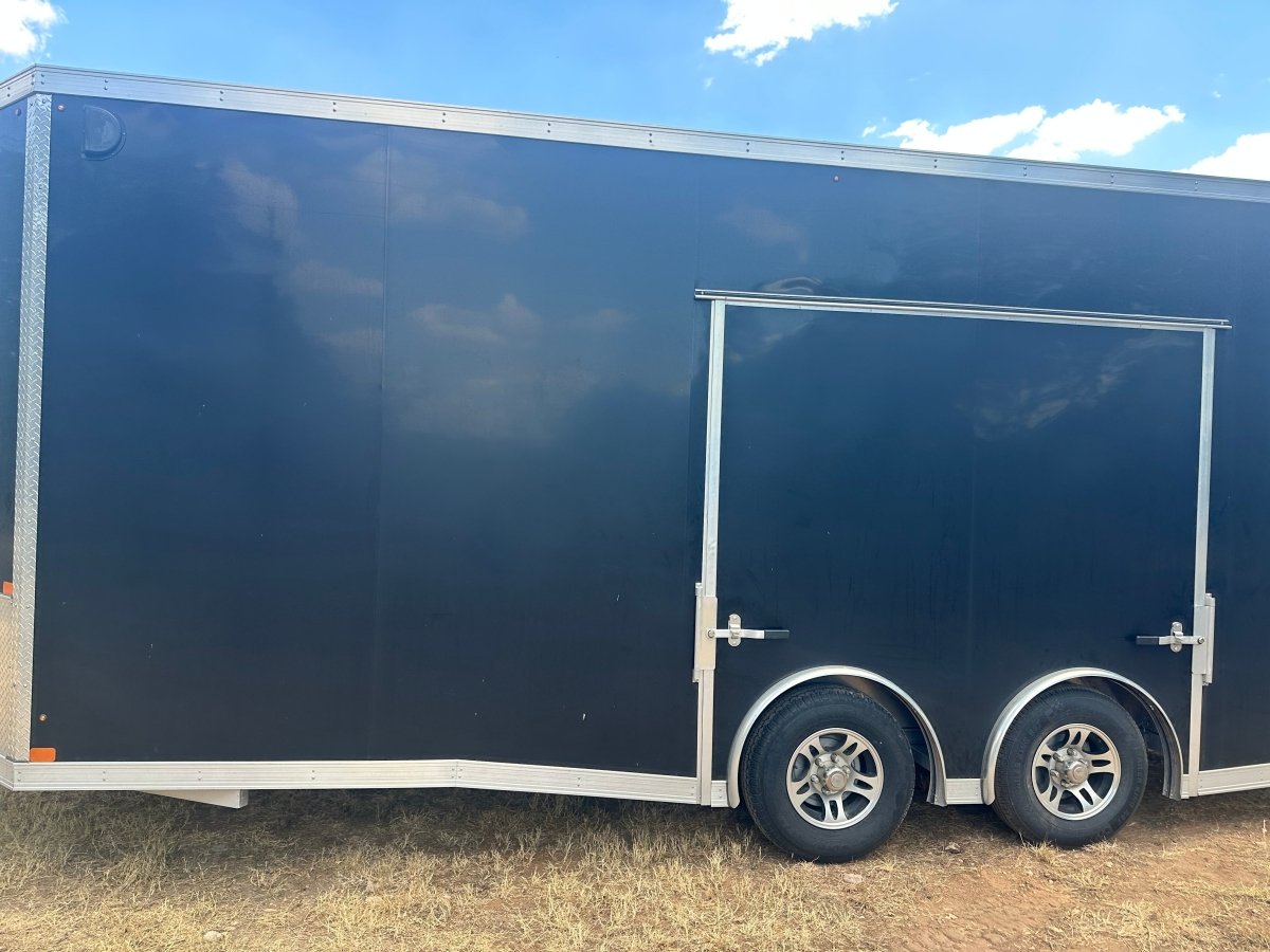 USED Alcom Nitro 8.5x20 Cargo Carhauler Tandem BLACK - 5618 - J4 Trailer