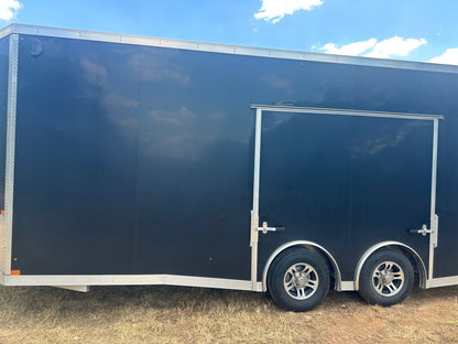 USED Alcom Nitro 8.5x20 Cargo Carhauler Tandem BLACK - 5618 - J4 Trailer