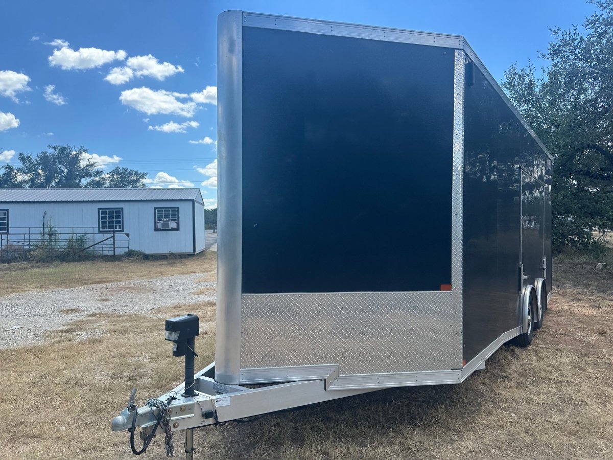USED Alcom Nitro 8.5x20 Cargo Carhauler Tandem BLACK - 5618 - J4 Trailer