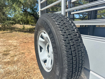 USED-Calico Livestock 6'x16'x7' Bumperpull SILVER-0193 - J4 Trailer