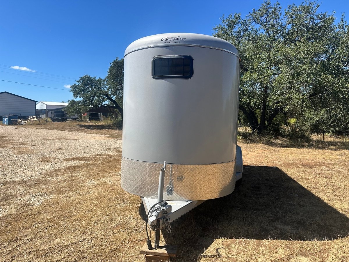USED-Calico Livestock 6'x16'x7' Bumperpull SILVER-0193 - J4 Trailer