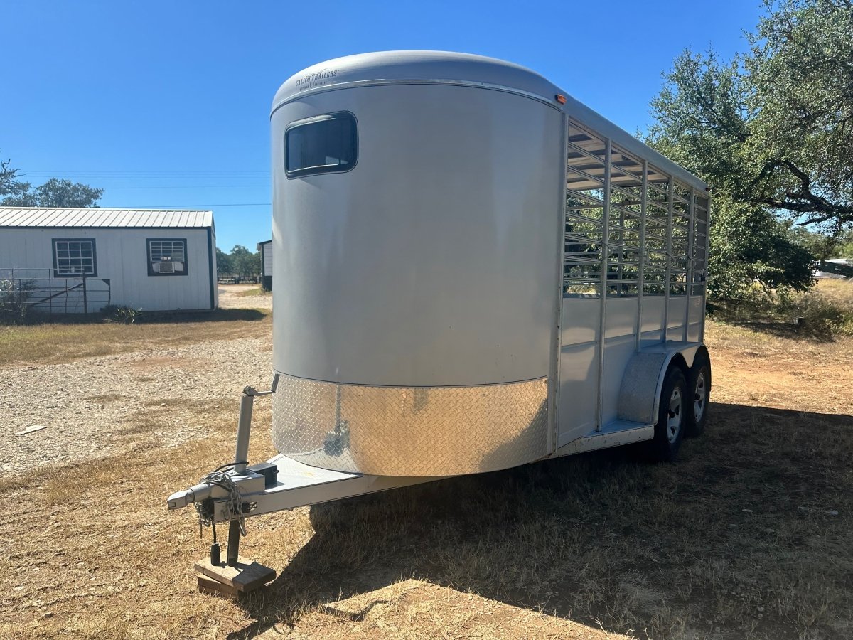 USED-Calico Livestock 6'x16'x7' Bumperpull SILVER-0193 - J4 Trailer