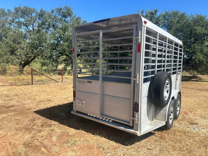 USED-Calico Livestock 6'x16'x7' Bumperpull SILVER-0193 - J4 Trailer
