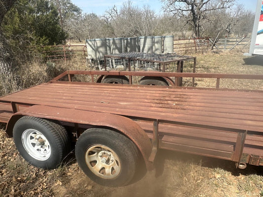 USED Homemade 16 ft Tilt w metal floors HMMD - J4 Trailer