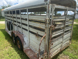 USED Homemade 20' Gooseneck Livestock -HMMD - J4 Trailer