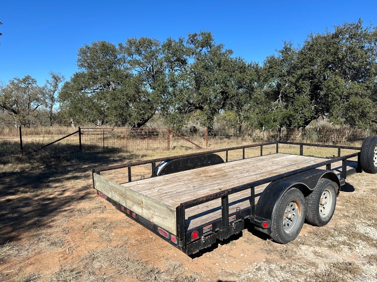 USED LoadTrail 82"x16' Utility 7k with spare - 8401 - J4 Trailer