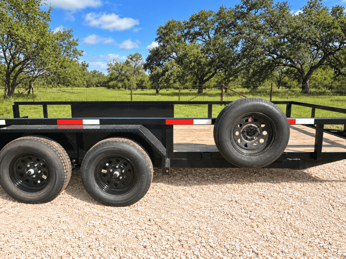 USED Ranch King 6'10"x18' 7K Tandem Utility Trailer RAMPS - 3421 - J4 Trailer