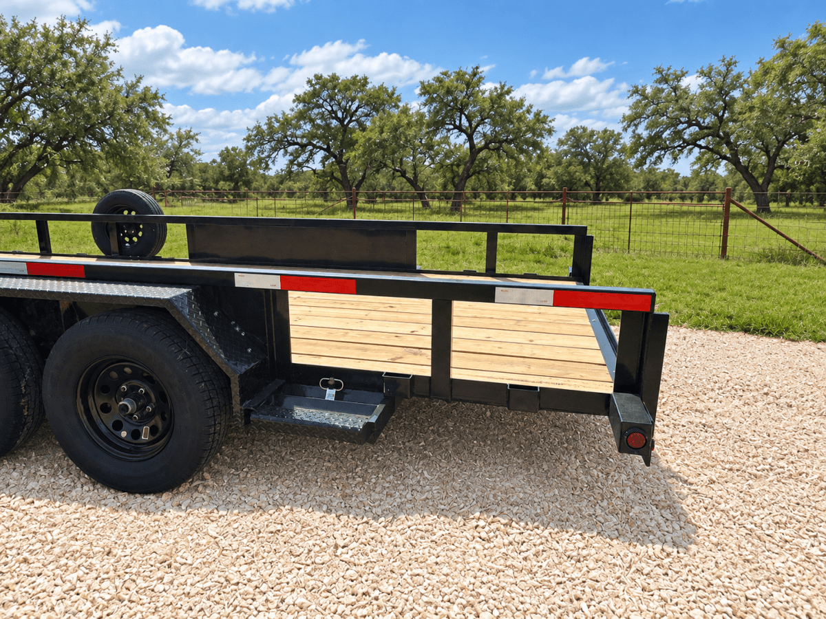 USED Ranch King 6'10"x18' 7K Tandem Utility Trailer RAMPS - 3421 - J4 Trailer