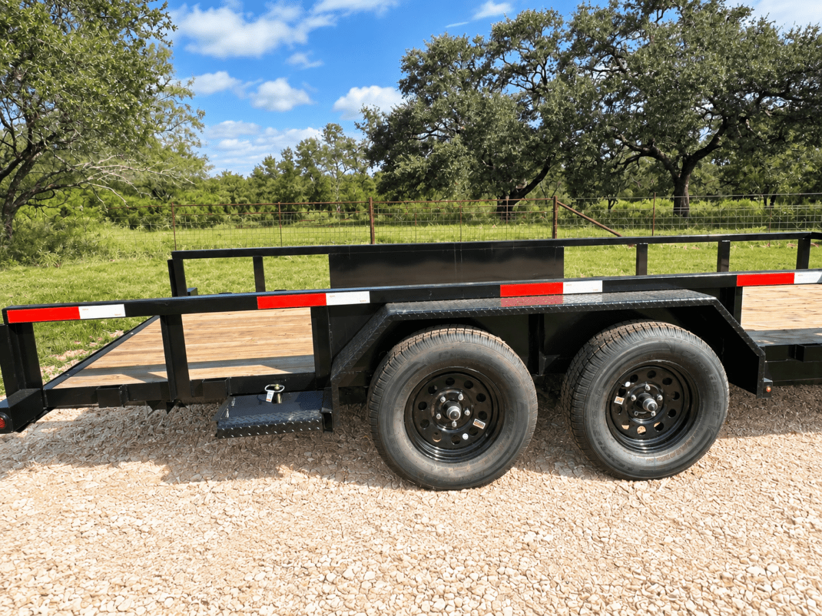 USED Ranch King 6'10"x18' 7K Tandem Utility Trailer RAMPS - 3421 - J4 Trailer