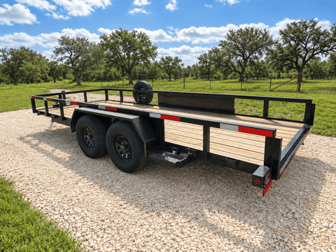 USED Ranch King 6'10"x18' 7K Tandem Utility Trailer RAMPS - 3421 - J4 Trailer