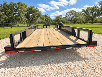 USED Ranch King 6'10"x18' 7K Tandem Utility Trailer RAMPS - 3421 - J4 Trailer