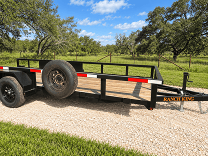 USED Ranch King 6'10"x18' 7K Tandem Utility Trailer RAMPS - 3421 - J4 Trailer