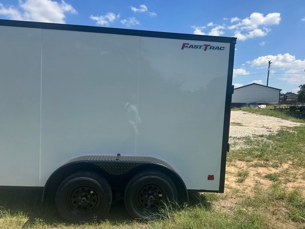 Wells Cargo 7'x12"x6'6" -7K Fast Trac FT712T2-D - WHITE/PHANTOM - Cargo Trailer 8166 - J4 Trailer