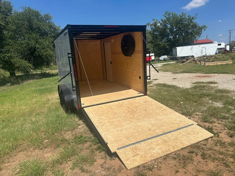 Wells Cargo 7'x12"x6'6" -7K Fast Trac FT712T2-D - WHITE/PHANTOM - Cargo Trailer 8166 - J4 Trailer