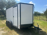 Wells Cargo 7'x12"x6'6" -7K Fast Trac FT712T2-D - WHITE/PHANTOM - Cargo Trailer 8166 - J4 Trailer
