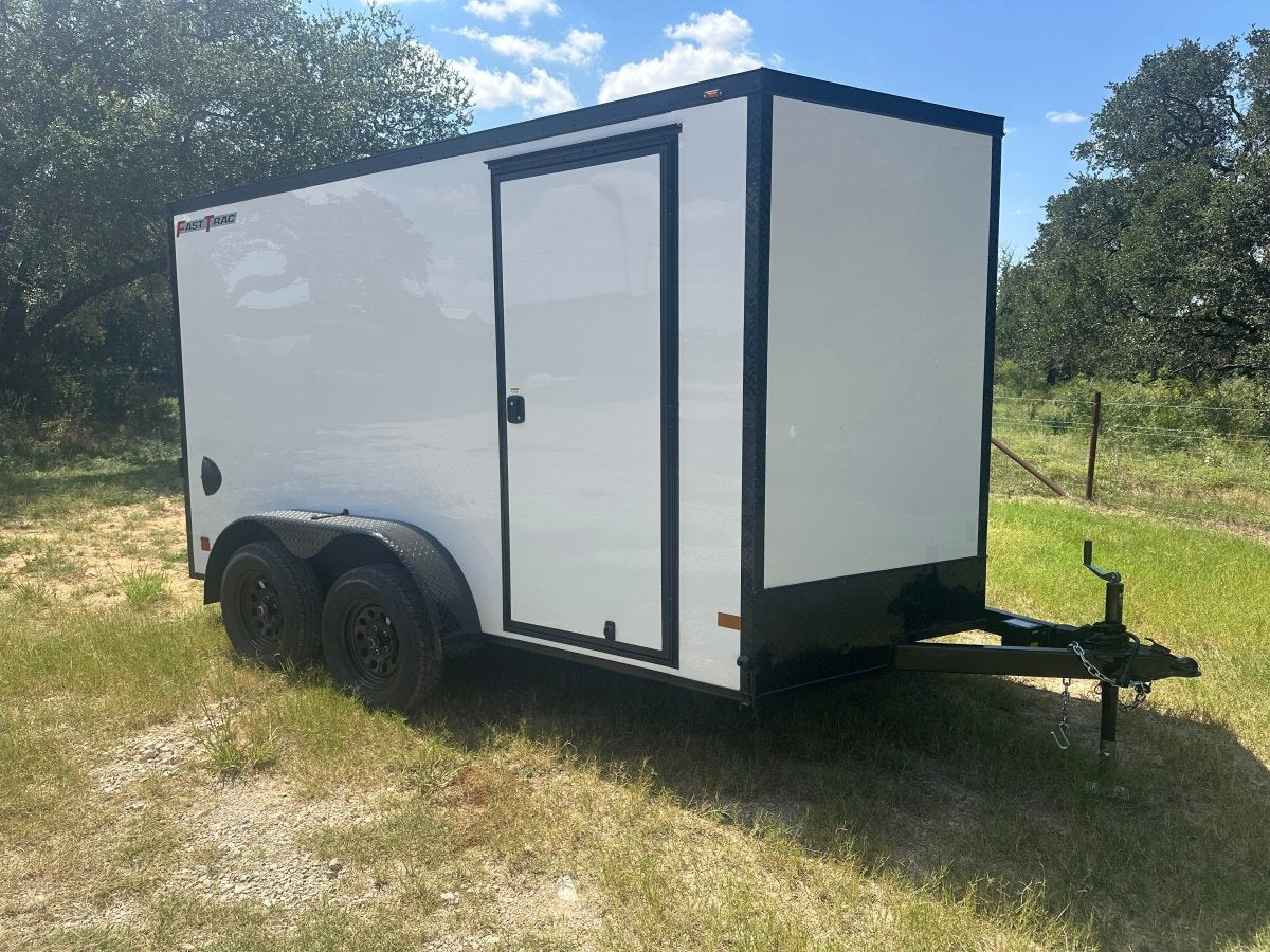 Wells Cargo 7'x12"x6'6" -7K Fast Trac FT712T2-D - WHITE/PHANTOM - Cargo Trailer 8166 - J4 Trailer