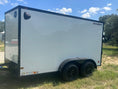 Load image into Gallery viewer, Wells Cargo 7'x12"x6'6" -7K Fast Trac FT712T2-D - WHITE/PHANTOM - Cargo Trailer 8166 - J4 Trailer
