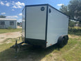 Load image into Gallery viewer, Wells Cargo 7'x12"x6'6" -7K Fast Trac FT712T2-D - WHITE/PHANTOM - Cargo Trailer 8166 - J4 Trailer
