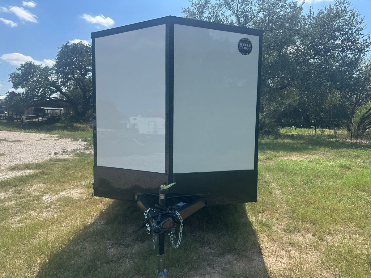 Wells Cargo 7'x12"x6'6" -7K Fast Trac FT712T2-D - WHITE/PHANTOM - Cargo Trailer 8166 - J4 Trailer