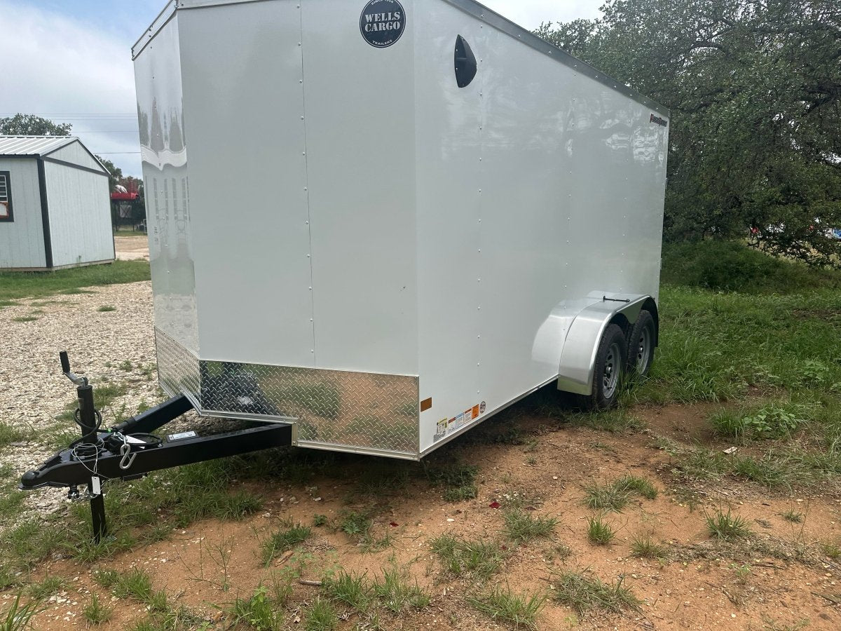 Wells Cargo 7'x14' FT Tandem Cargo - WHITE - 4090 - J4 Trailer