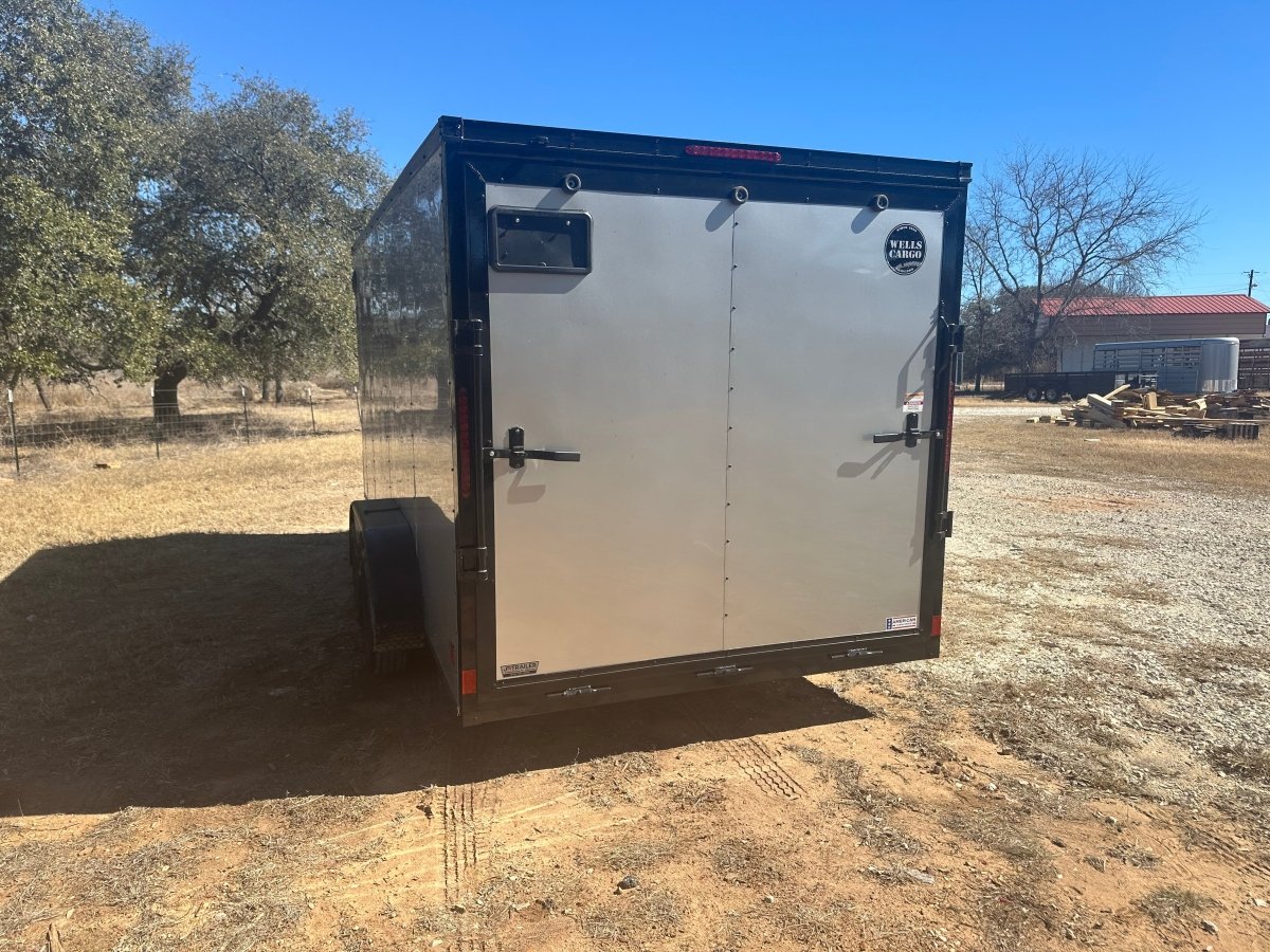 Wells Cargo 7'x16" - FT716T2 - D - SILVER/PHANTOM - Enclosed Cargo Trailer 0808 - J4 Trailer