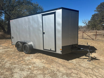Wells Cargo 7'x16" - FT716T2 - D - SILVER/PHANTOM - Enclosed Cargo Trailer 0808 - J4 Trailer