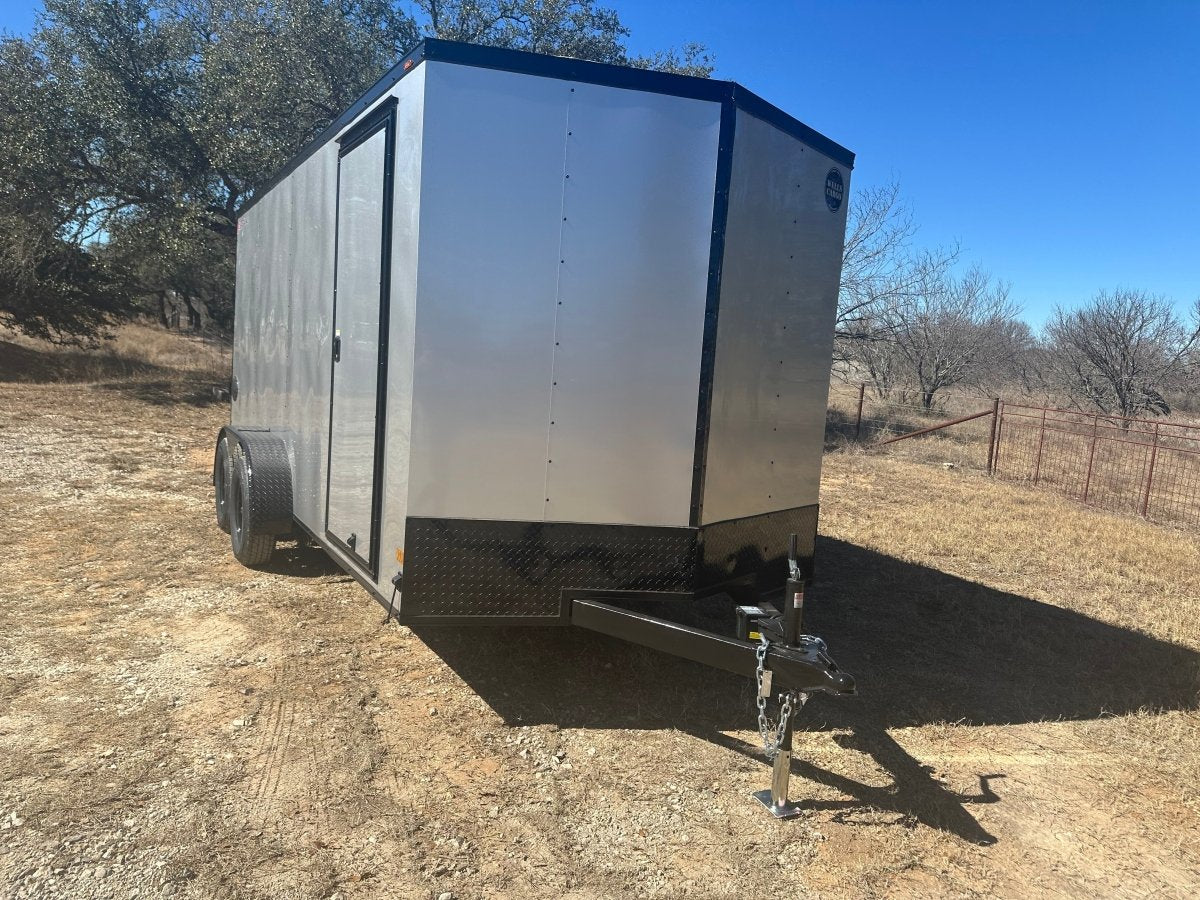 Wells Cargo 7'x16" - FT716T2 - D - SILVER/PHANTOM - Enclosed Cargo Trailer 0808 - J4 Trailer
