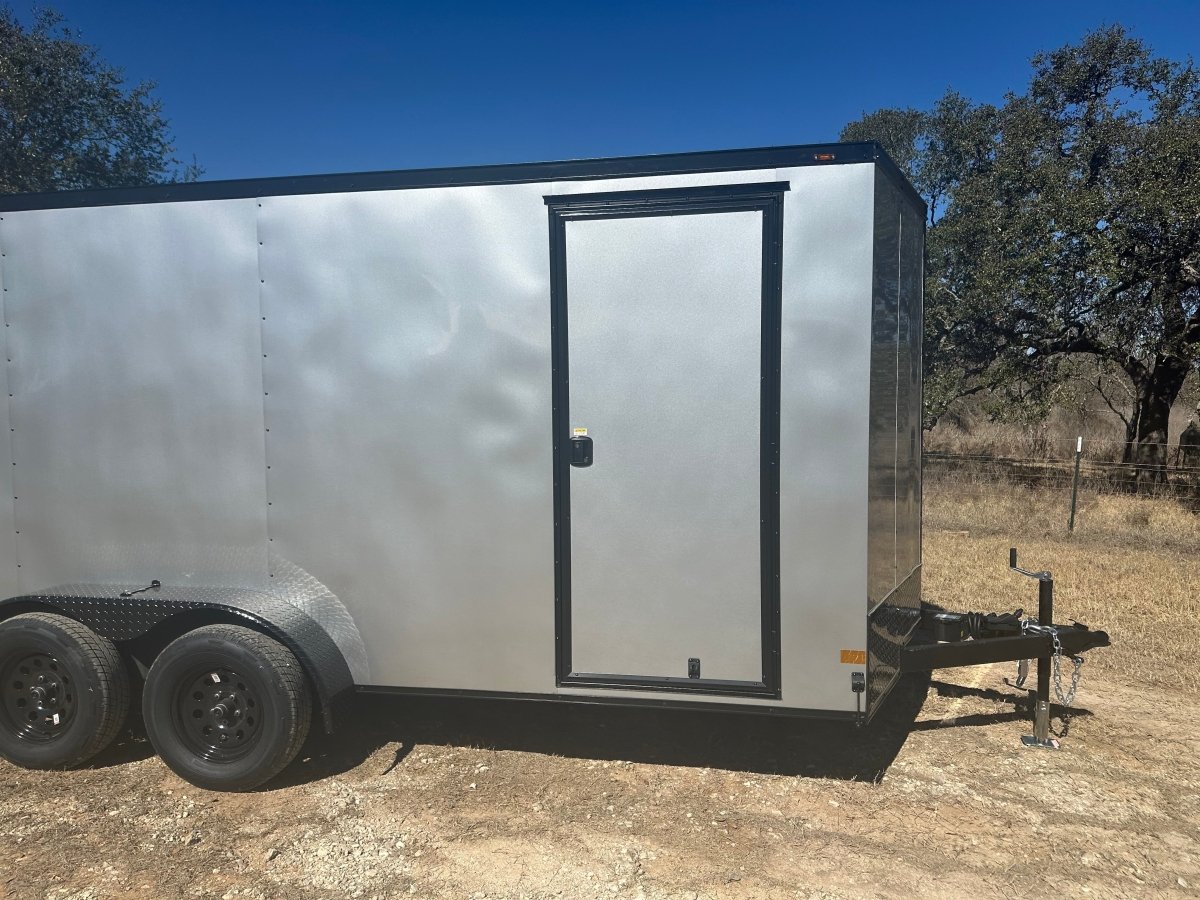 Wells Cargo 7'x16" - FT716T2 - D - SILVER/PHANTOM - Enclosed Cargo Trailer 0808 - J4 Trailer