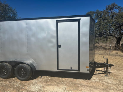 Wells Cargo 7'x16" - FT716T2 - D - SILVER/PHANTOM - Enclosed Cargo Trailer 0808 - J4 Trailer