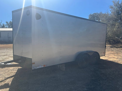 Wells Cargo 7'x16" - FT716T2 - D - SILVER/PHANTOM - Enclosed Cargo Trailer 0808 - J4 Trailer