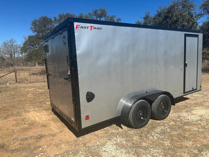 Wells Cargo 7'x16" - FT716T2 - D - SILVER/PHANTOM - Enclosed Cargo Trailer 0808 - J4 Trailer