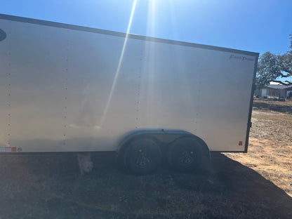 Wells Cargo 7'x16" - FT716T2 - D - SILVER/PHANTOM - Enclosed Cargo Trailer 0808 - J4 Trailer